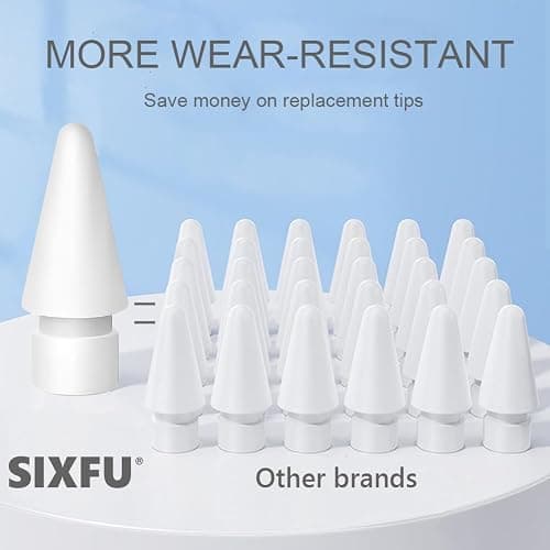 SIXFU Replacement Tips for Apple Pencil 2nd Generation/ 1st Generation Tips, iPencil Nibs Accessories for iPad Pro Pencil 2/1 Gen(4 Pack) thumbnail 6