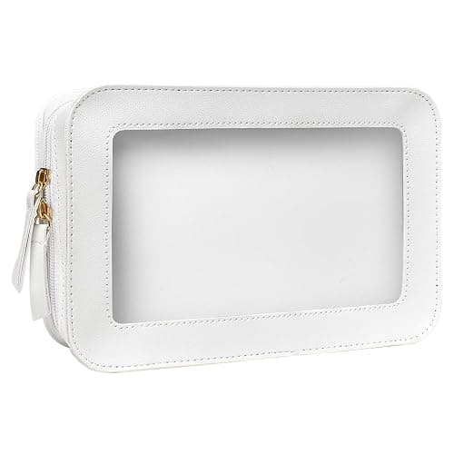 Clear Makeup Bag Small, TSA Approved Portable Toiletry Bag with Zipper Cosmetic Travel Bag Makeup Organizer Case Mini Makeup Pouch for Purse Car Organizer Bag for Women Men thumbnail 2