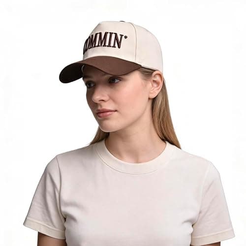 Women’s Mommin Trucker Hat – Vintage Two-Tone Ponytail Baseball Cap, Embroidered Adjustable Hat, Great Gift for Mom & Women thumbnail 4