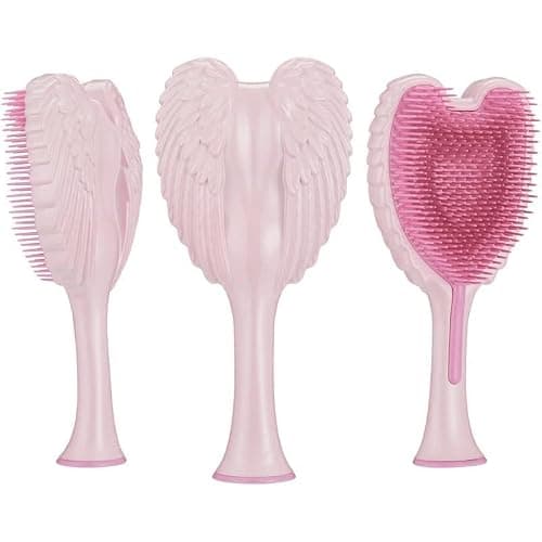 Detangling Hair Brush - Anti Static Angel Wing Hair Brush with Soft & Flexible Bristle for Straight & Wavy Hair - Tangle Angel Hair Detangler Brushes for Blow Drying & Shower - Gloss Pink thumbnail 2