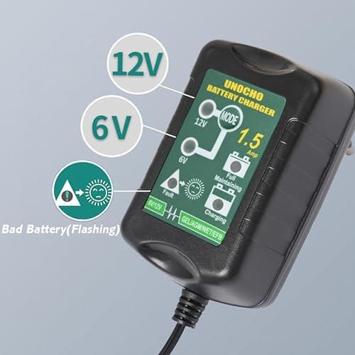 6V 12V Battery Charger 1.5A Automatic Battery maintainer trickle Battery Charger Smart Float Charger for auto car Motorcycle Lawn Mower Boat Motorcycle Snowmobile thumbnail 8