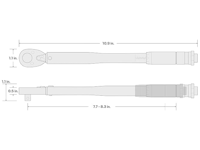 TEKTON 1/4 Inch Drive Micrometer Torque Wrench (20-200 in.-lb.) | 24320 thumbnail 7