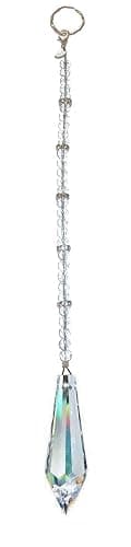 SunCatcher Crystal, Rear View Mirror Car Charm Ornament, Hanging Pendent 30mm, Comes in a Gift Bag. (1 38mm Icicle Crystal) - 1 38mm Icicle Crystal - Image 1