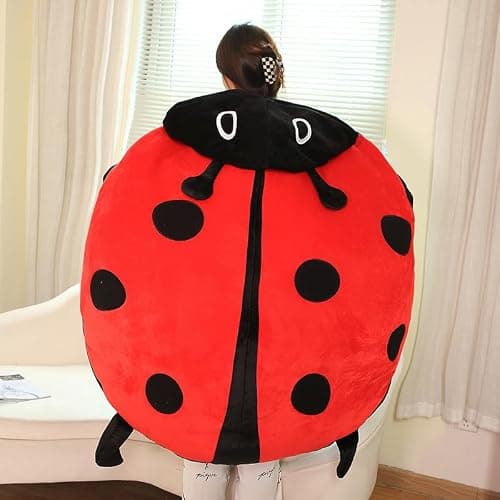 LELEBEAR Giant Wearable Ladybug Pillow, Cute Warm Wearable Ladybug Pillow (60cm/23.7in) thumbnail 2