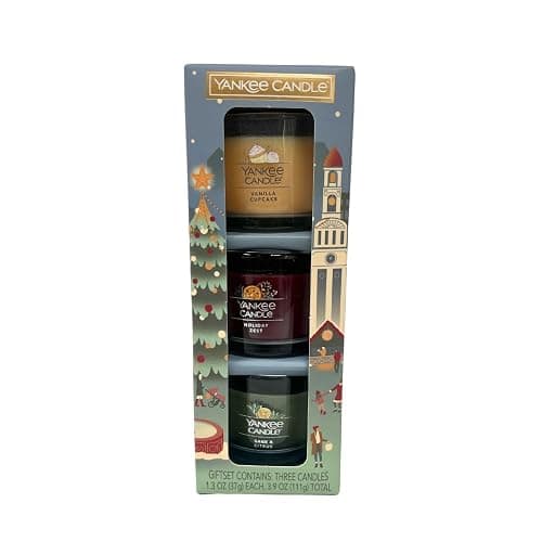 Yankee Candle Holiday Party Mini Scented Candle Gift Set - Vanilla Cupcake, Holiday Zest, Sage & Citrus thumbnail 2