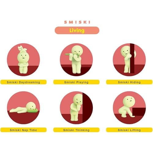 Dreams Smiski Glow in The Dark Mini Figure Set: Living, Toilet + Bath Series | 3 Assorted Blind Box thumbnail 3