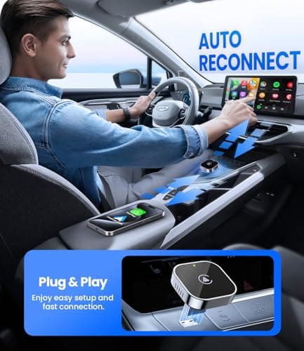Teeran 2 in 1 Wireless CarPlay and Android Auto Adapter, Easy Setup Plug and Play, Fast Seamless Use, Supports 1000+ Cars with Built-in Wired CarPlay/Android Auto Compact Car Adapter 2026 Upgraded thumbnail 6