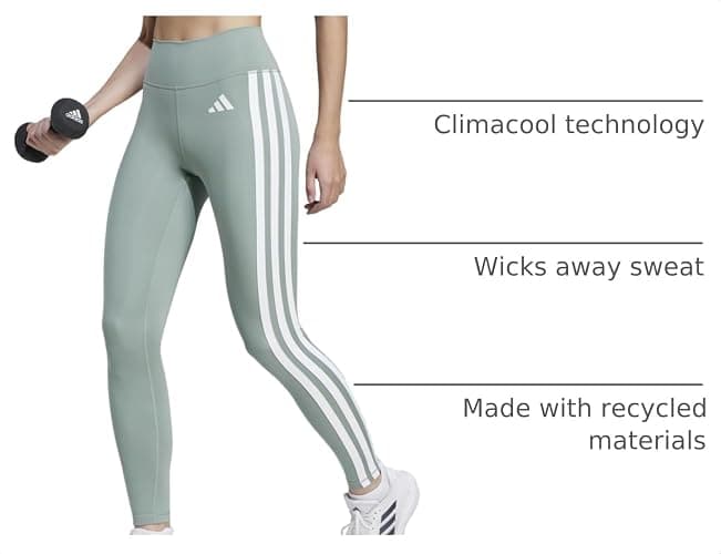 adidas Women's Optime Essentials 3-Stripes Training Leggings thumbnail 5