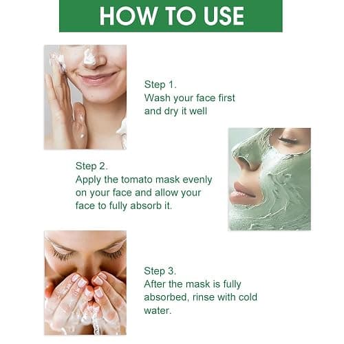 Grüne Tomate Maske, Gesichtsreinigungs-Ton-Maske, Auftragen der Maske, Hydratisieren, Befeuchten, Grüne Tomaten-Ton-Maske, Reinigung der Poren des Gesichts thumbnail 6
