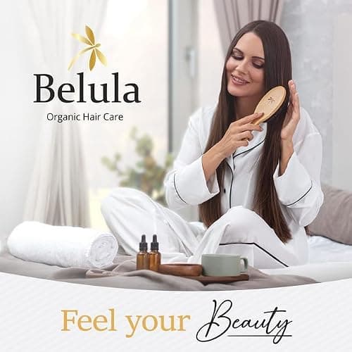 Belula Boar Bristle Hair Brush - Hair Brushes for Women & Mens Hair Brush, Detangler Brush, Hairbrush, Detangling Brush for Long, Curly or Any Type of Hair. thumbnail 6