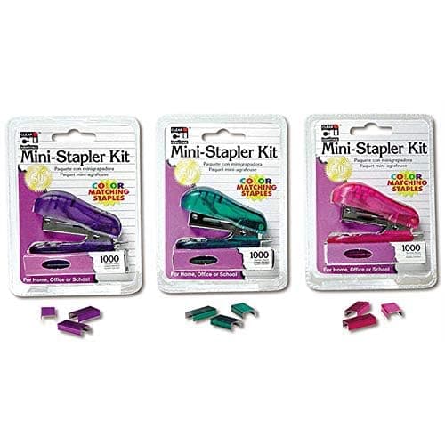 Charles Leonard, Inc Mini Staplers 6 Pack - 1,000 Staples each, Colors Vary thumbnail 2