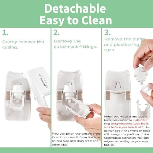 RIDGEPOLE Toothbrush Holder and Toothpaste Dispenser Set, Automatic Toothpaste Squeezer Dispenser, Dispenser Toothpaste Squeezer Kit, Wall Mounted Bathroom Accessories (Black) thumbnail 6