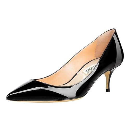 JOY IN LOVE Women's Shoes Low Heels Pointy Toe Kitten Heel Daily Pumps - Image 1