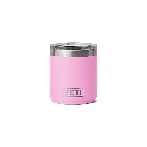 Nata YETI Rambler 10 oz Stackable Lowball 2.0, Vacuum Insulated, Stainless Steel with MagSlider Lid, Power Pink - Image 1