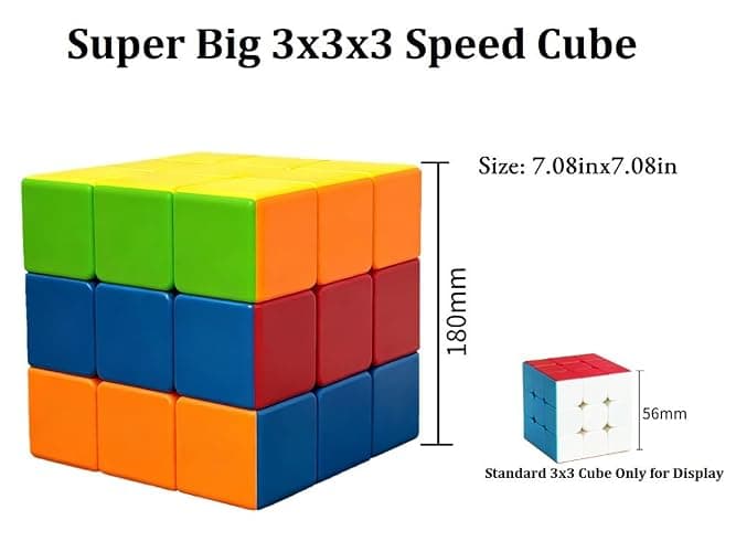 Giant 3x3 Speed Cube Pro, Large 3x3 Cube Puzzles Toy (7 inches) thumbnail 2
