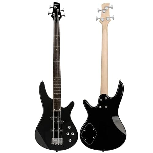 Bullfighter Electric Bass Guitar 4 Strings Full Size P Bass Beginner Kit Black for Starter with Gig Bag, Guitar Strap, and Guitar Cable (Black) thumbnail 3