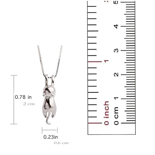S.Leaf 925 Sterling Silver Cat Necklace Jewelry for Women Trendy Dainty Charm Pendant Necklaces Best Friend Birthday Gifts for Her Sister Mom Wife Womens thumbnail 6