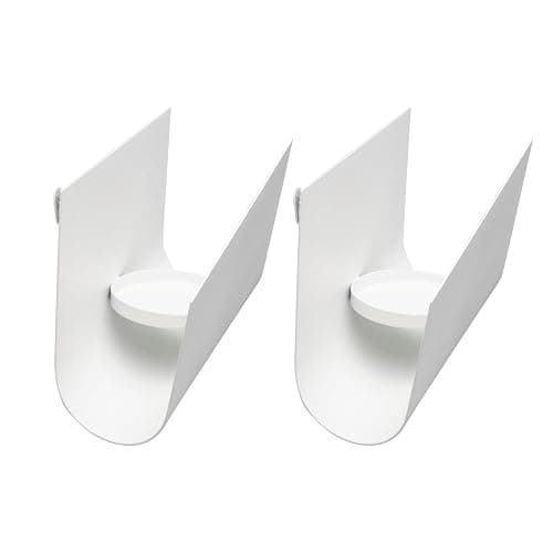 Aimto Wall Sconce Candle Holder Metal Hanging Wall Decorations Wall Candle Holder for Home,Living Room, Bathroom, Dining Room Set of 2（White thumbnail 4