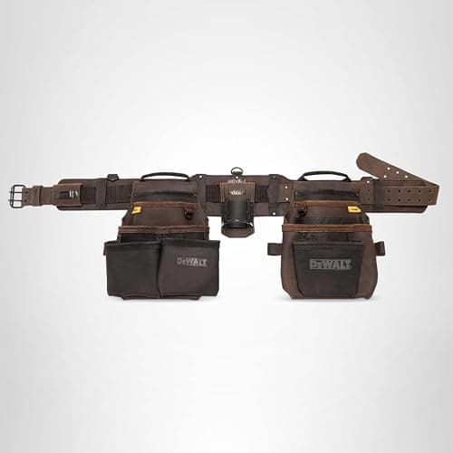 DEWALT Leather Tool Belt Organizer with 18 Pockets, Heavy Duty Construction (DWST550113) thumbnail 4