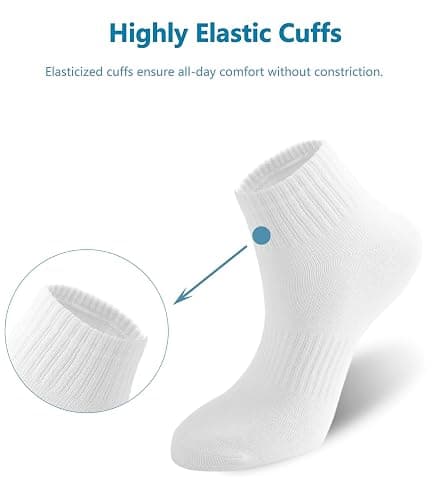 Irisbear Ankle Socks for Women, Cotton Gym Socks Thin Running Socks 5 Pairs thumbnail 5