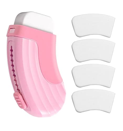 Pindda 4+1 Pack Rubber Erasers Sliding Retractable Eraser - Pink | Large White Erasers with 4 Refill Eraser for School Office Home Supplies Art Drawing, Push Pull Pencil Erasers for Kids Teens - Image 1