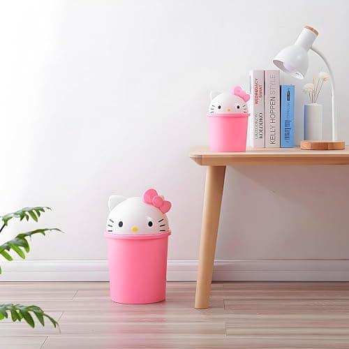 NBHUZEHUA 2.6 Gallon Unicorn Cute Kids Room Trash Can Bedroom Girls Dorm Bathroom Nursery Home Office Small Waste Basket Garbage Cans Trash Bin Dustbin thumbnail 5
