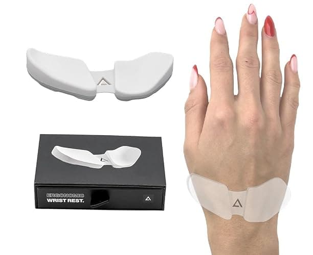 DELTAHUB Carpio 2.0 - Ergonomic Wrist Rest for Mouse | Right-Handed, Large, White | Carpal Tunnel Support & Pain Relief | Anti-Fatigue Pad for Office, Gaming, Computer - Image 1
