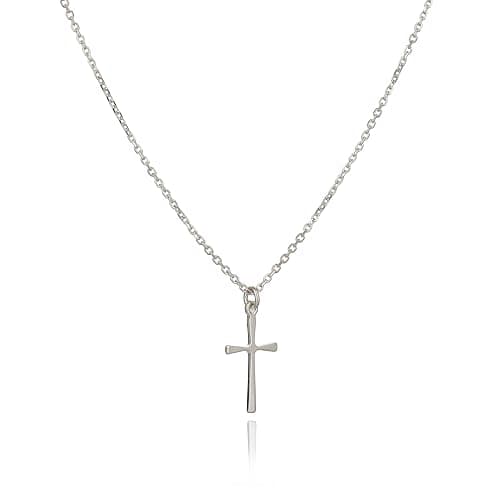 Annika Bella Cross Necklace for Women, 16-18 Inches Silver/Gold Chain, Women's Small Simple Cross Necklaces Religious Charm Jewelry, Faith Gift for Her thumbnail 7