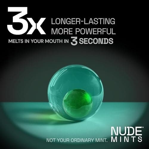 NUDE MINTS | Dual Action Liquid Capsules | Mouth Watering Mint - Lasts 3X Longer - 3X Stronger - Extreme Bad Breath Treatment For Adults - Sugar Free, 0 Calorie - Variety - 10 Pack - 300 Capsule thumbnail 4