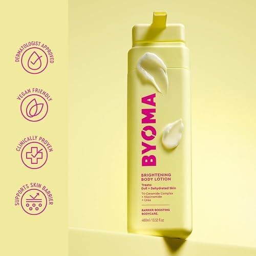 BYOMA Brightening Body Lotion - For Dull, Dehydrated Complexion - Creamy Moisturizer with Niacinamide + Urea - Evens Tone & Supports Barrier - 13.52 fl oz thumbnail 5