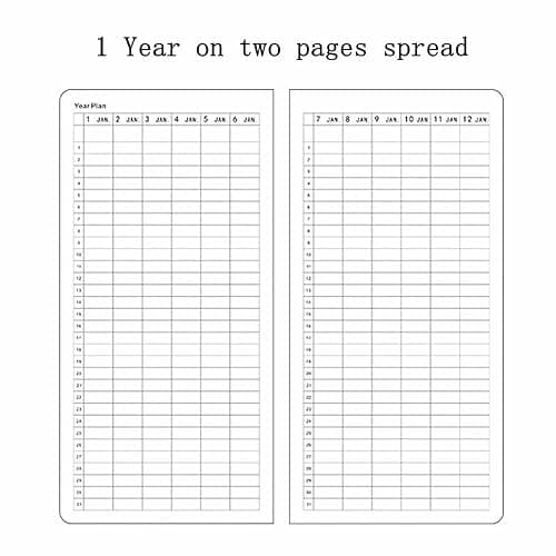 Undated Weekly Planner Notebook Pocket Organizer Appointment Book Journal Notebook A6 Week Plan Notepad (Red with cover) thumbnail 5