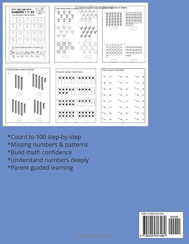 Counting 1 to 100 Number Sense Workbook for Kids Ages 5-7: Tracing • Missing Numbers • Skip Counting • Patterns (MathsMint Early Math Success Series) thumbnail 2