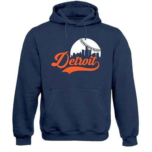 Xtreme Apparrel Cityscape Skyline Men's Hoodie Sweatshirt for Baseball Fans - Image 1