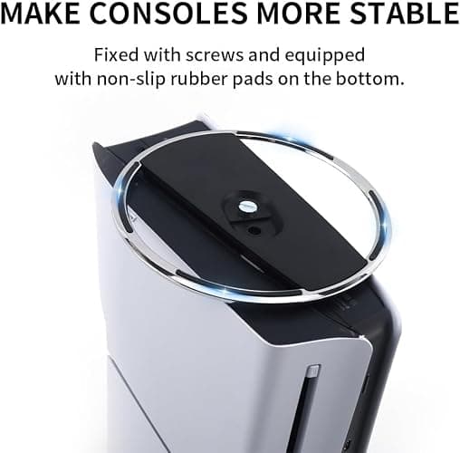 Vertical Stand for PS5 Consoles - PlayStation 5 Slim Base Accessories for PS5 Console Disc and Digital thumbnail 5