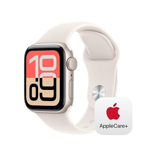 Apple Watch SE 3 [GPS 40mm] Smartwatch with Starlight Aluminium Case with Starlight Sport Band - S/M. Fitness and Sleep Trackers, Heart Rate Monitor with AppleCare+ (2 Years) - Image 1