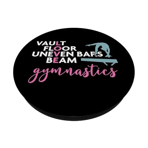 Gymnastics Phone Gift - Girls Love Beam Gymnastics Gift PopSockets PopGrip: Swappable Grip for Phones & Tablets PopSockets Standard PopGrip thumbnail 2