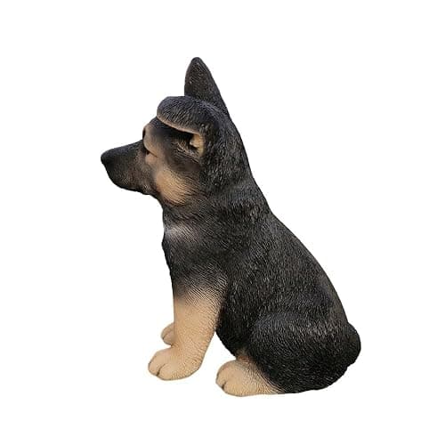 Hi-Line Gift Ltd. Adorable Shepherd Pup: Polyresin Figurine in Black and Brown thumbnail 4