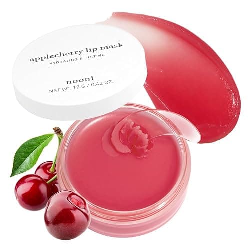NOONI Vegan Applecherry Lip Mask Overnight – Hydrating Lip Balm & Butter with Shea Butter & Vitamins | Soothing Moisturizer, Softening Treatment for Dry Lips, 0.42 oz - Image 1