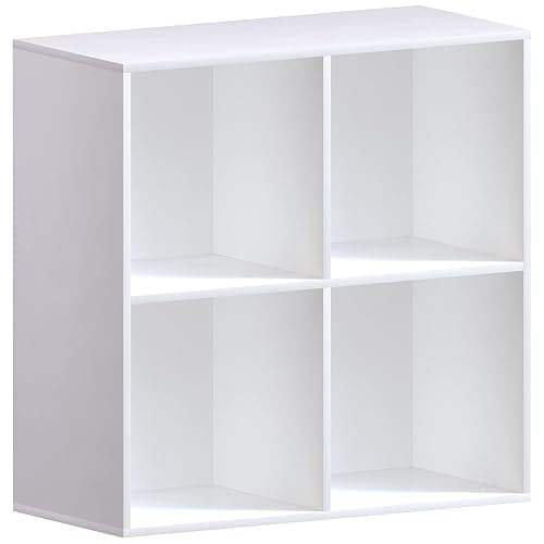 Vida Designs Durham Cube Bookcase Storage Organiser Living Room Bookshelf Home Office Furniture (4 Cube, White) thumbnail 7