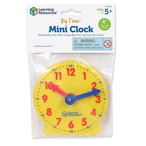 Learning Resources Big Time Mini Clock, Teaching Clock, Classroom Accessories, Ages 5and UP thumbnail 5