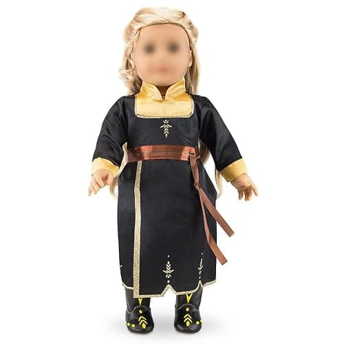 OCT17 Fits Compatible with American Girl 18" Princess Costume 18 Inch Doll Clothes Outfit Set Costume Purple thumbnail 5