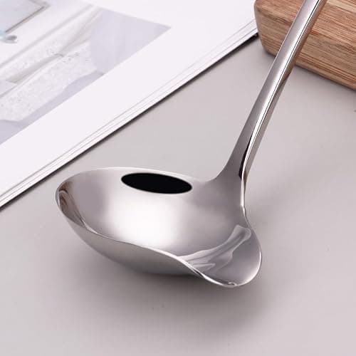 Mafier 1-Piece Sauce Ladle and 1-Piece Gravy Ladle, 18/10 Stainless Steel, Dishwasher Safe(Silver) thumbnail 5
