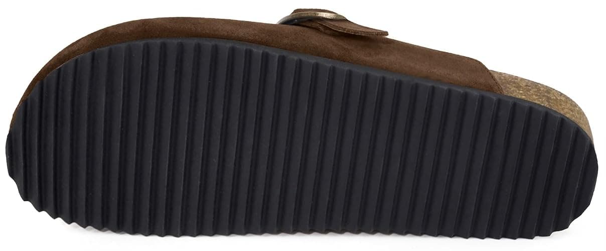 Womens Suede Clogs Mens Genuine Leather Mules Cork Footbed Sandals with Arch Support thumbnail 4