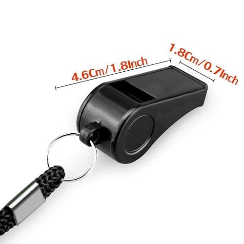 Hipat Whistle, 2 Packs Plastic Sports Whistles with Lanyard, Loud Crisp Sound Whistle Ideal for Coaches, Referees, and Officials thumbnail 4