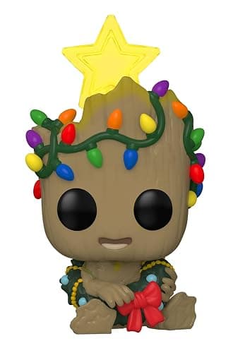 Funko POP! Marvel Holiday Groot with Lights (Glow in The Dark), Exclusive, Multicolor, 3.75 inches thumbnail 3