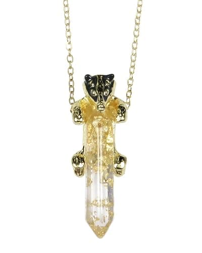 Harry Potter House Animal Gem Stone Pendant Necklaces- Slytherin, Gryffindor, Hufflepuff, Ravenclaw Available - Image 1