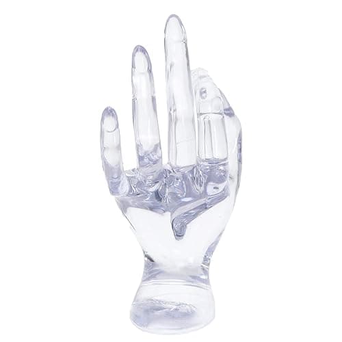 Maxsirui Hand Form Ring Holder Jewelry Display Organization Rack Bracelet Ring Watch Stand Support Aesthetic Y2k Room Decor (Transparent) thumbnail 4