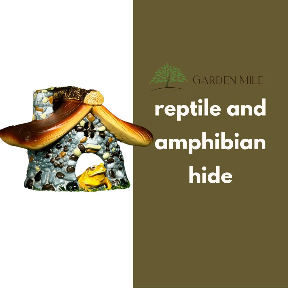 Garden Mile Mushroom House, Durable Resin, Hibernation Area, Shelter, Predator Proof, Outdoor Entrance, Feeding Area, Frog House, Outdoor Wildlife Entrance, Pet Cubicle thumbnail 5