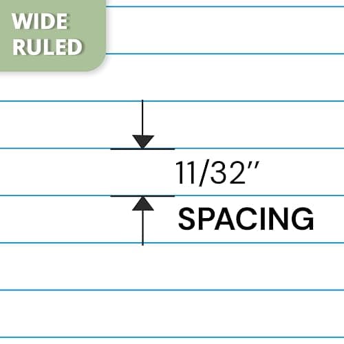 ONAVIA 1 Subject Spiral Notebook Wide Ruled 5 Pack, 140 Pages, Assorted | 70 Sheets, 7.5 x 10.5 in, 3-Hole Punched, School Notebook, Wide Ruled Paper, Study, Students thumbnail 3