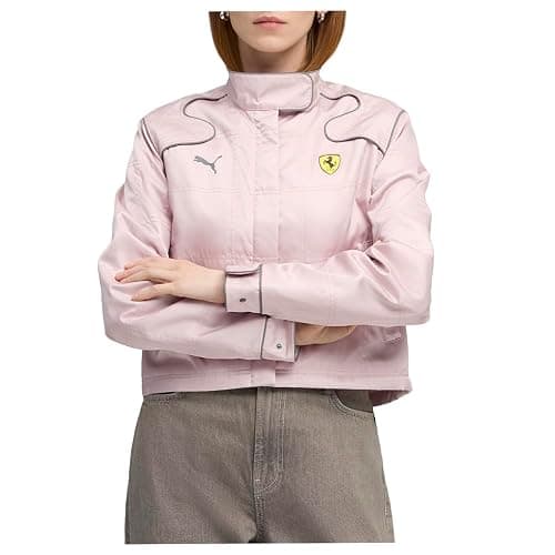 PUMA Womens Scuderia Ferrari Premium Racing Jacket Athletic Outerwear Casual - Pink thumbnail 2